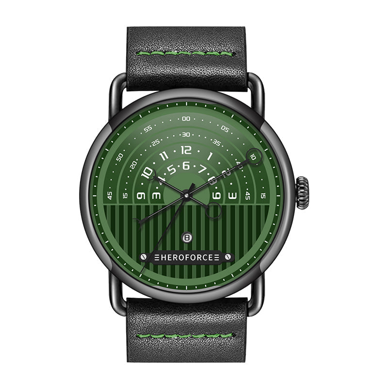 HeroForce 5005A – Men’s Minimal Dial Watch - Classic Leather Strap Martino Valenti