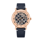 Men automatic watch chess checjerboard mechanical watches waterproof vintage business luminous skeleton leather gift for you Martino Valenti