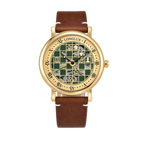 Men automatic watch chess checjerboard mechanical watches waterproof vintage business luminous skeleton leather gift for you Martino Valenti
