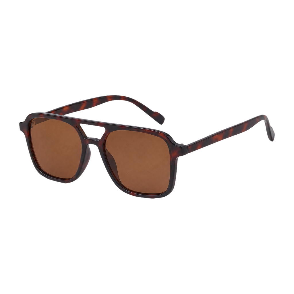 MV Sterling — Double-Bridge Pilot Sunglasses Pink Orange
