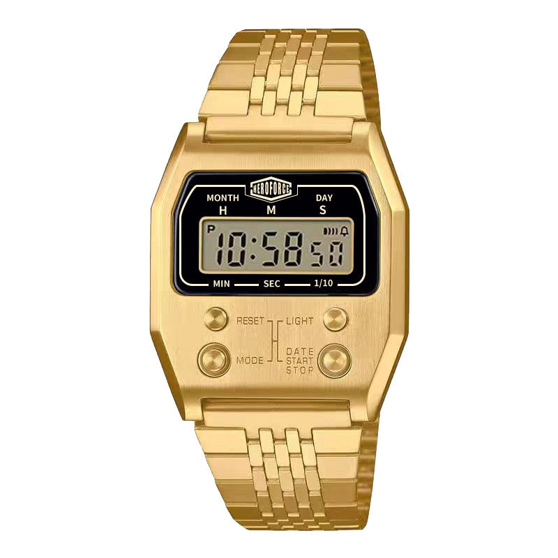 HeroForce 5022 - Retro Digital – Vintage Stainless Steel Watch Martino Valenti