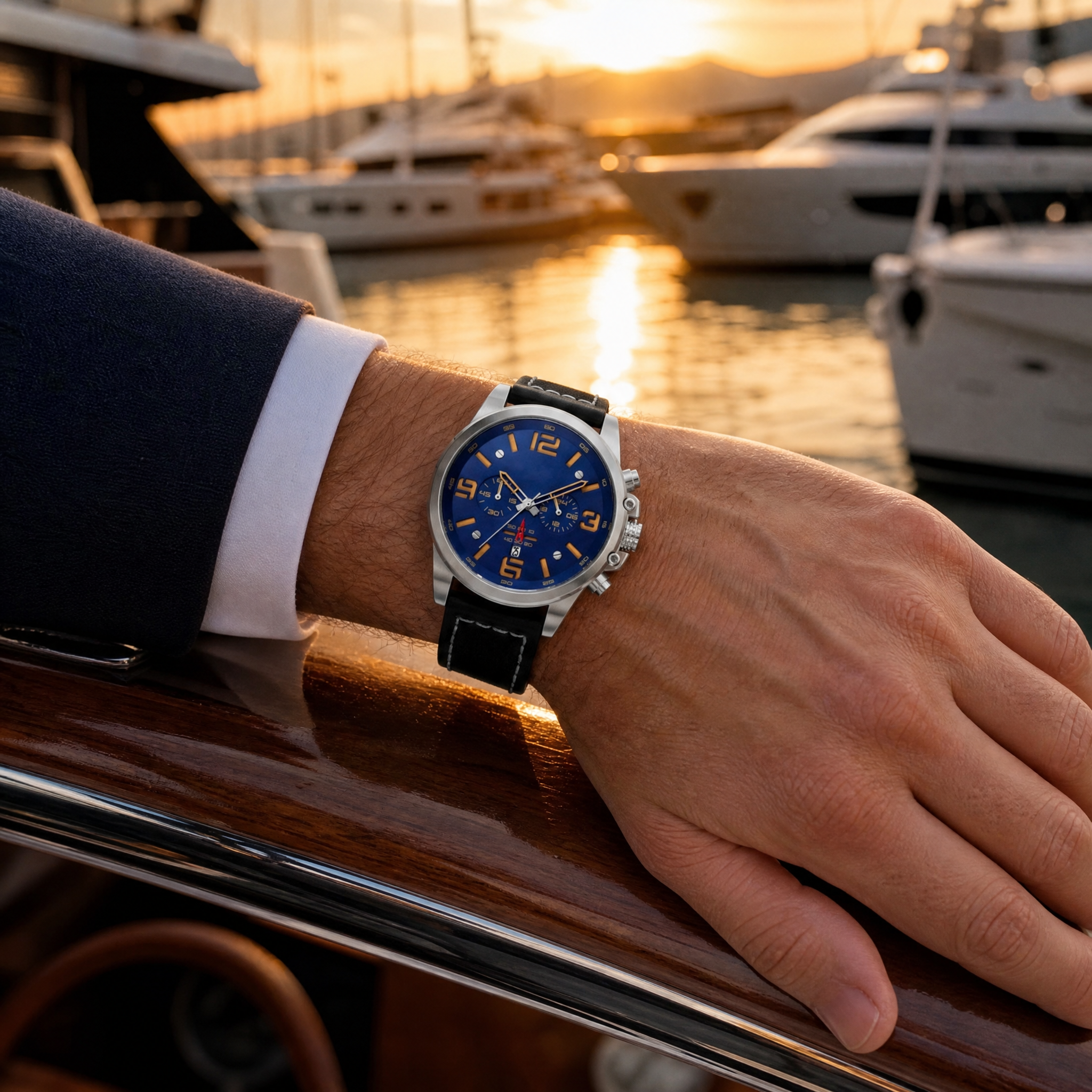 KORVANE worn on a luxury yacht