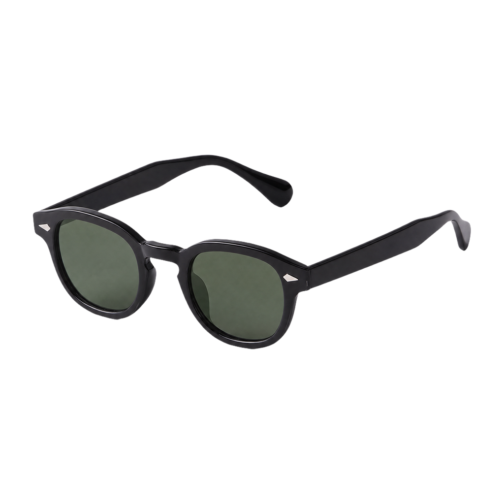 MV Ashford — Round Acetate Sunglasses Black