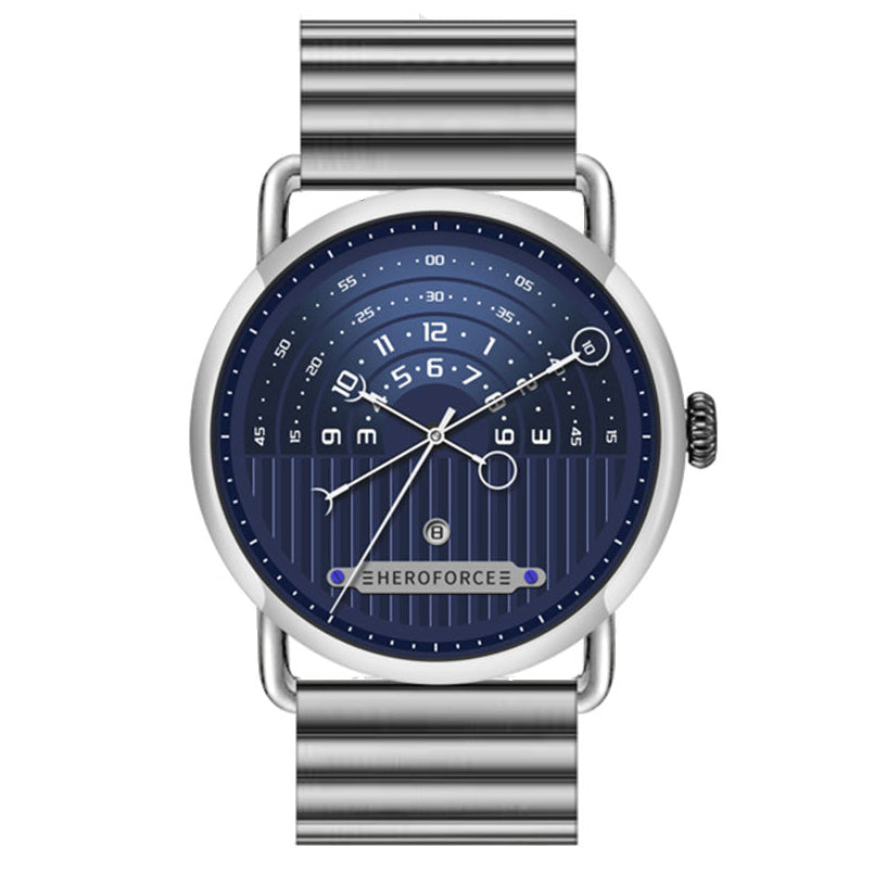 HeroForce 5005B – Men’s Minimal Dial Watch - Stainless Steel Strap Martino Valenti