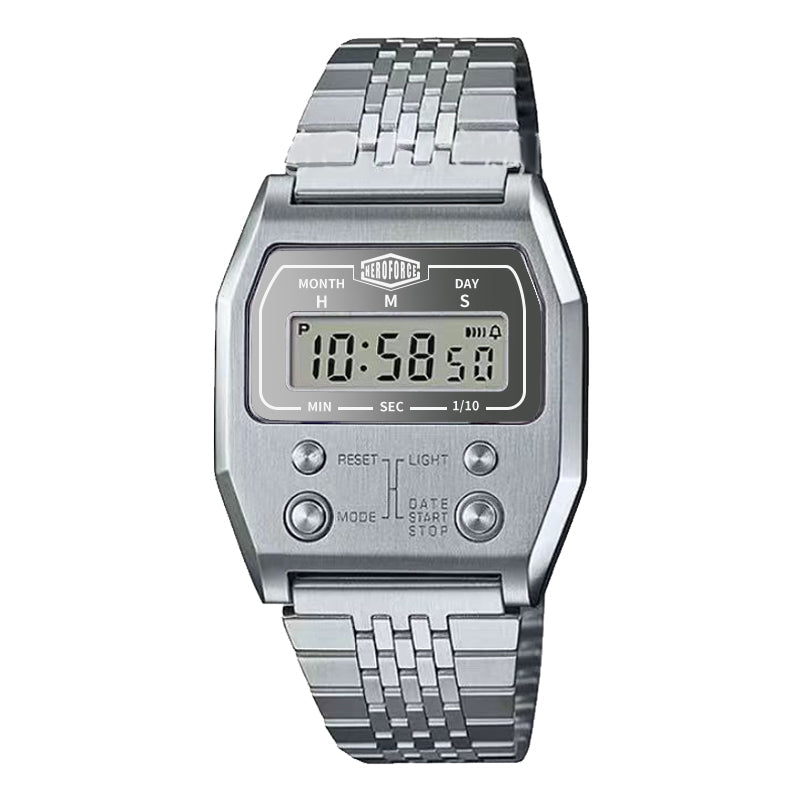 HeroForce 5022 - Retro Digital – Vintage Stainless Steel Watch Martino Valenti