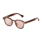 MV Ashford — Round Acetate Sunglasses Cream Orange