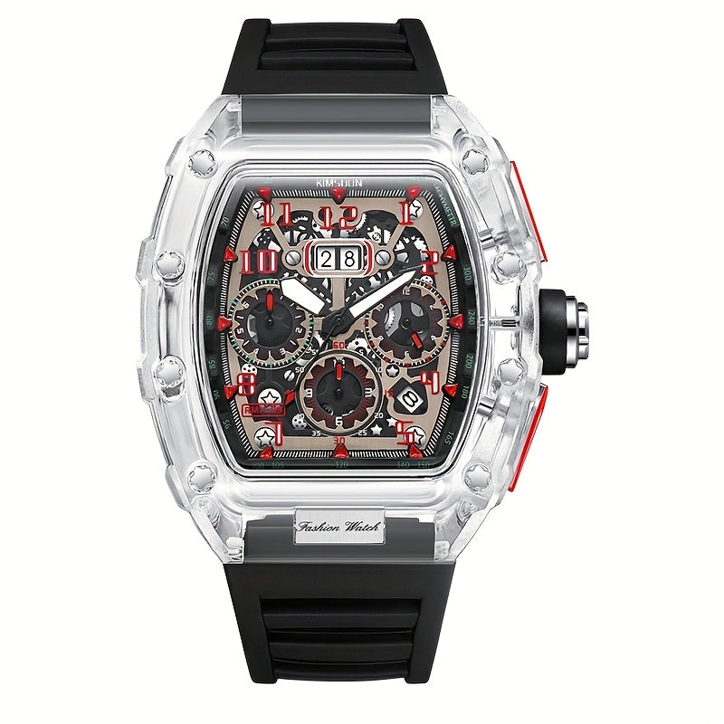 Giorgio Mareno NYTRAX smartwatch with a sleek black band and digital display showing time and fitness tracking features.