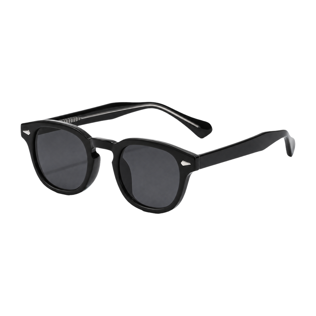 MV Ellery — Round Acetate Sunglasses Black