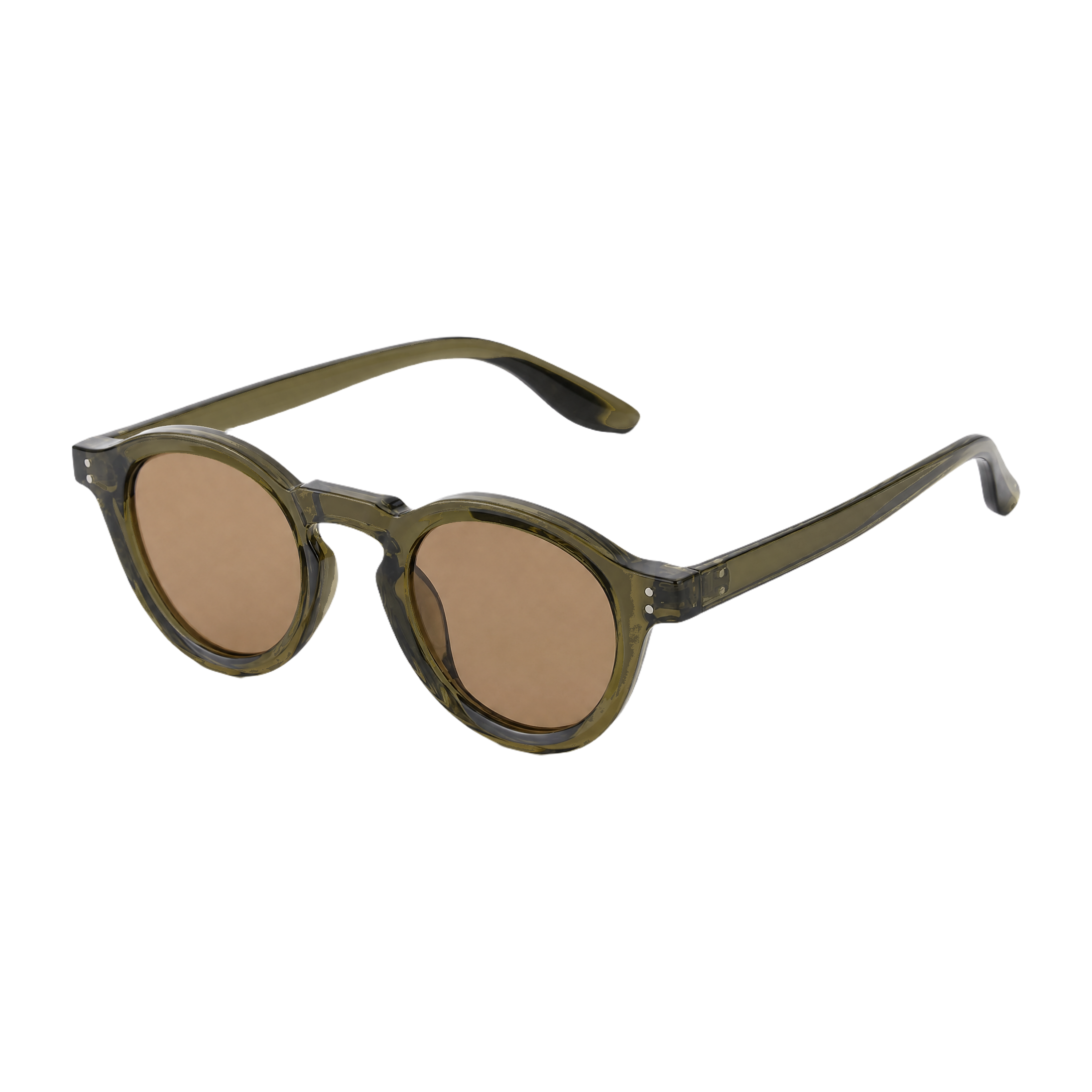 MV Cassius — Round Acetate Sunglasses Yellow Orange