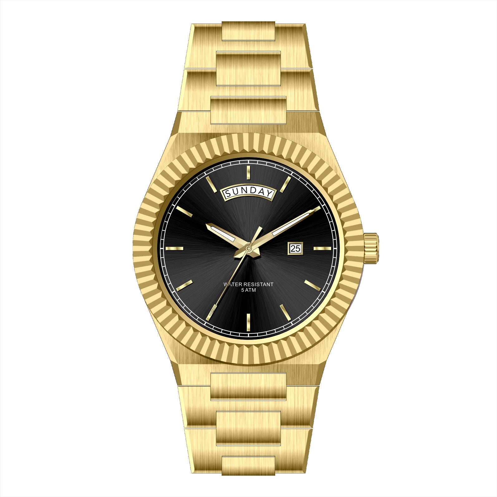 AURIXA BK – Men’s Gold and Black Luxury Waterproof Designer Watch