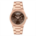 AURIXA BR – Men’s Rose Gold Chocolate Brown Dial Elegant Fashion Watch