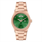 AURIXA EG – Men’s Rose Gold Emerald Green Dial Premium Dress Watch