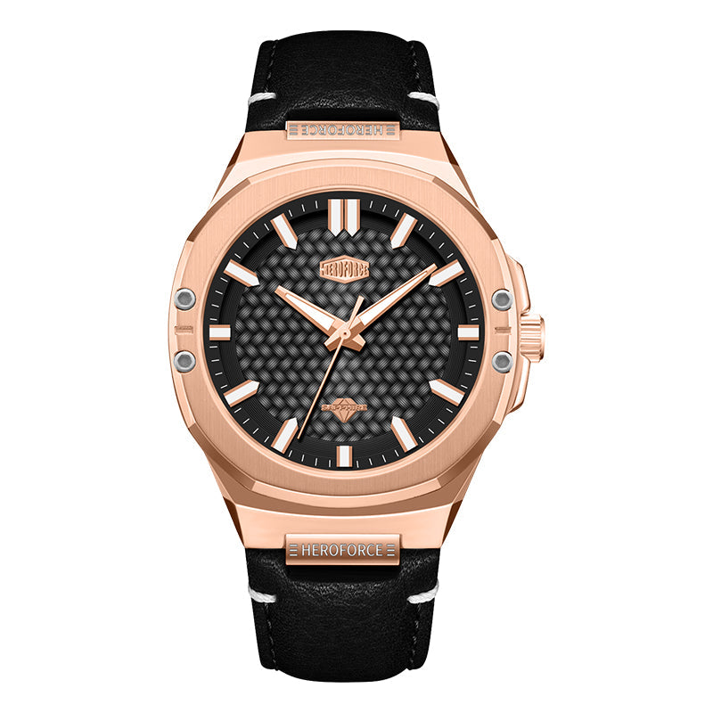HeroForce 5033B - Luxury Men's Analog Wrist Watch – Leather Strap Martino Valenti