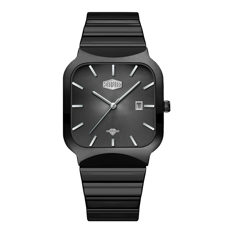 HeroForce 5055GL - Luxury Square Analog Watch with Sapphire Glass & Date Display Martino Valenti