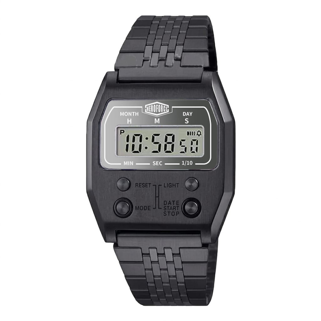 HeroForce 5022 - Retro Digital – Vintage Stainless Steel Watch Martino Valenti