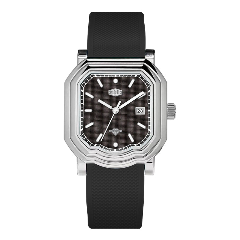 HeroForce 5051P – Men’s Square Business Watch with Multi-Faceted Bezel and Date Martino Valenti