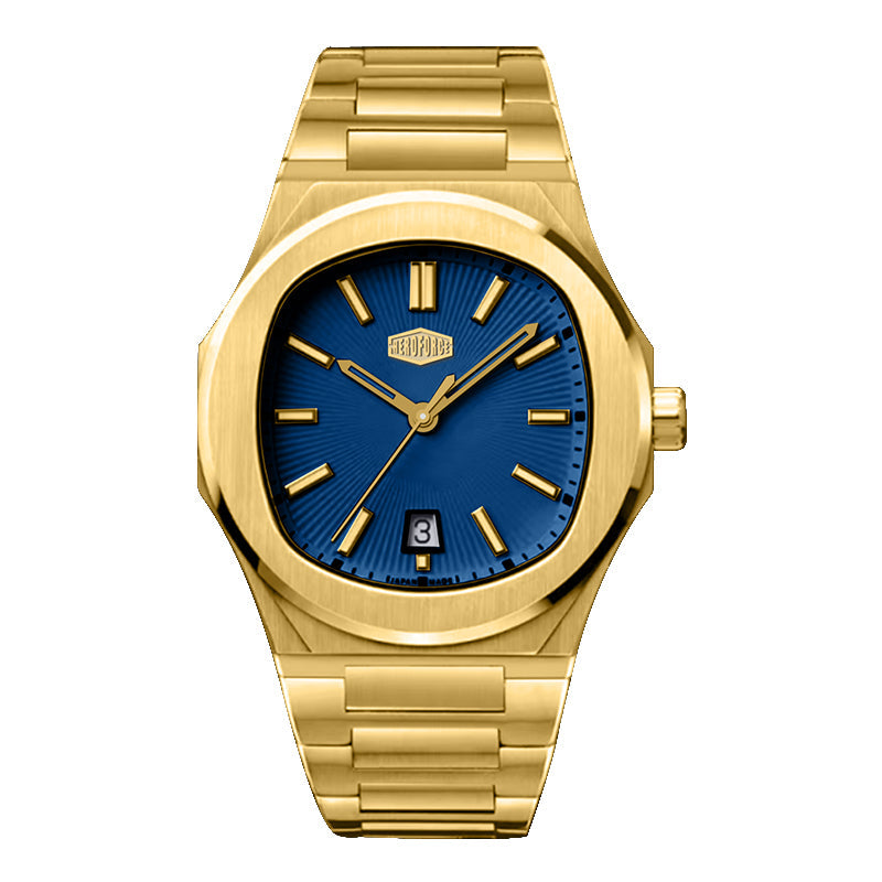 HeroForce 5046 – Luxury Analog Watch with Sunray Dial & Tapered Link Bracelet Martino Valenti
