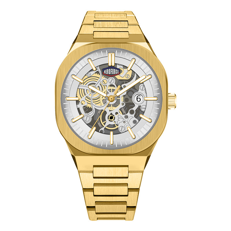 HeroForce 5042A - Skeleton Elite – Luxury Mechanical Style Watch with Octagonal Bezel Martino Valenti