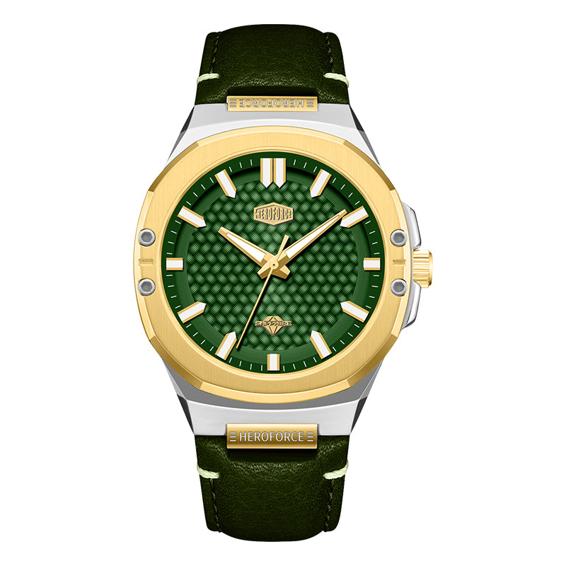 HeroForce 5033B - Luxury Men's Analog Wrist Watch – Leather Strap Martino Valenti