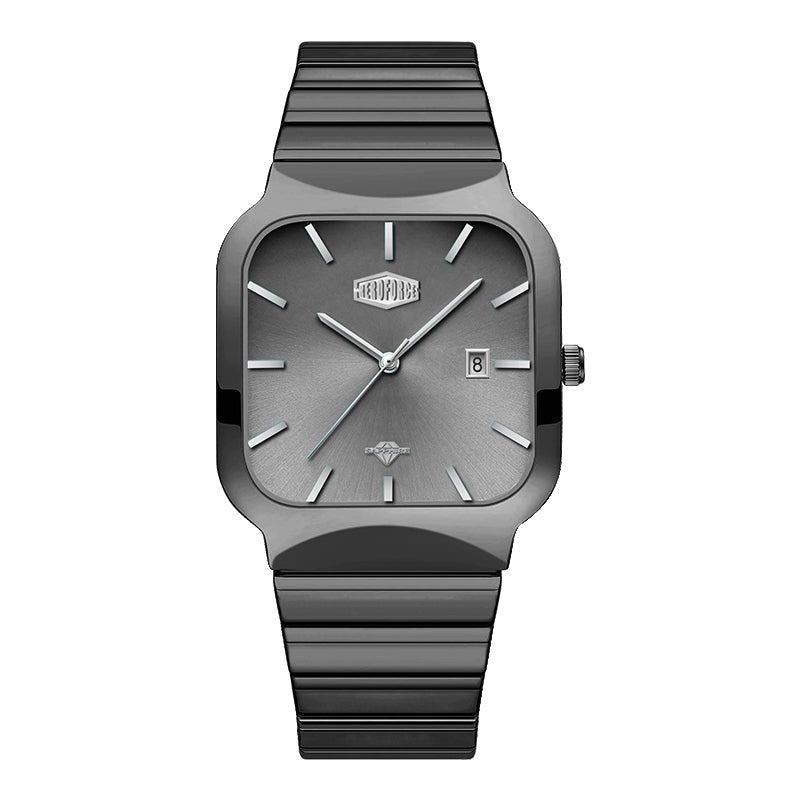 HeroForce 5055GL - Luxury Square Analog Watch with Sapphire Glass & Date Display Martino Valenti