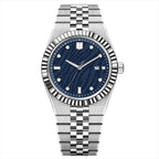 KAIROS – Men’s Luxury Silver Case Deep Blue Wave Dial Watch