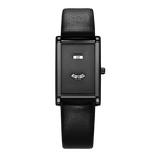 Giorgio Mareno ISANDRE women's gold rectangular watch with brown leather strap, stylish and elegant accessory for women