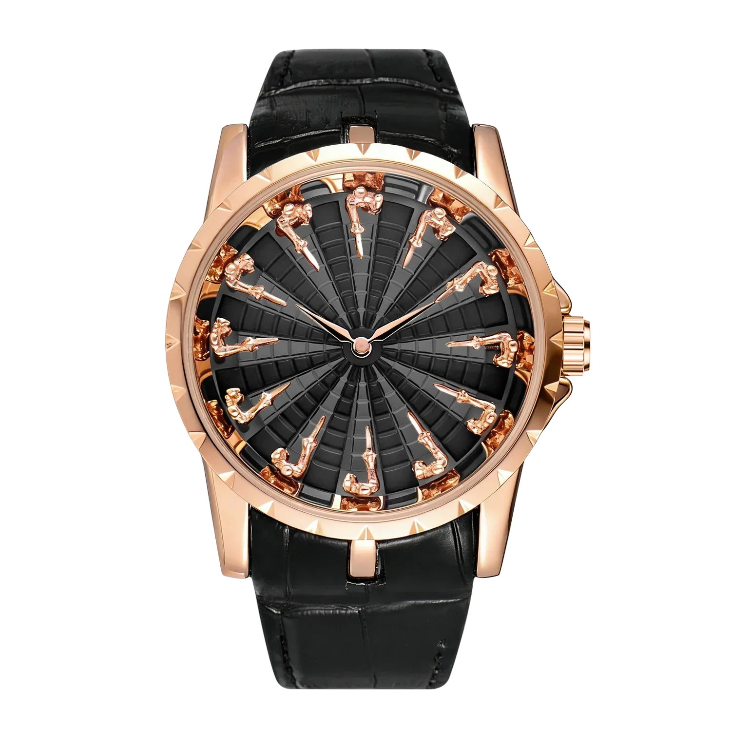 New Fashion Men's Watch with Creative Skull Design, Leather Strap, Elegant Wristwatch, Perfect Birthday or Anniversary Gift for Husband, Boyfriend, Friend Martino Valenti