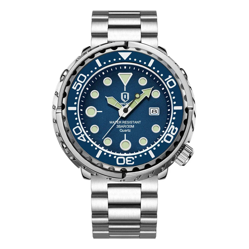Giorgio Mareno Marinex men's sport dive watch with black strap and digital display, designed for underwater use and active lifestyles.