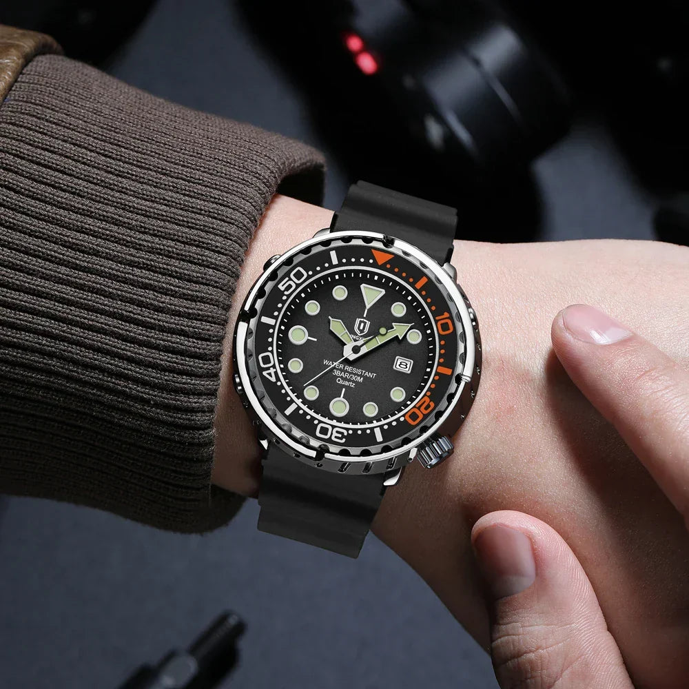 Giorgio Mareno Marinex men's sport dive watch with black strap, digital display, and water-resistant features.