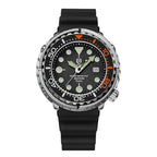 Men's sport dive watch by Giorgio Mareno with black strap and blue dial, featuring chronograph and water-resistant design.