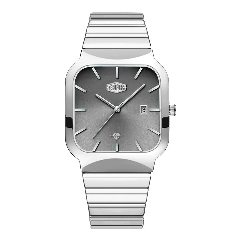 HeroForce 5055GL - Luxury Square Analog Watch with Sapphire Glass & Date Display Martino Valenti