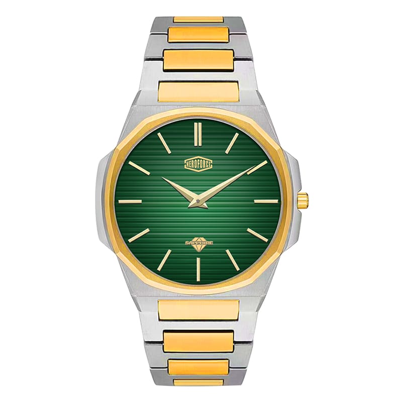 HeroForce 5037A – Luxury Octagonal Watch with Textured Dial Martino Valenti