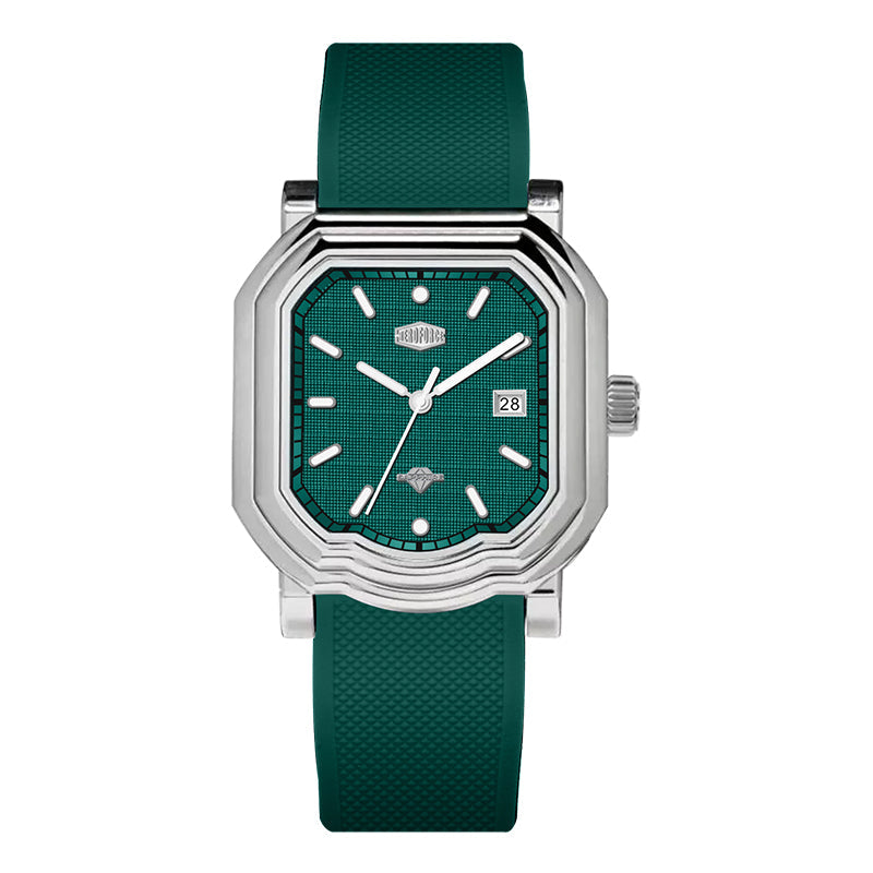 HeroForce 5051P – Men’s Square Business Watch with Multi-Faceted Bezel and Date Martino Valenti
