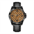 VEXRON BR – Men’s Bronze Carbon Fiber Dial Tactical Black Leather Watch
