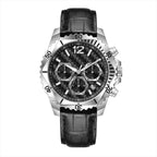 VEXRON-XP SL – Men’s Silver Steel Carbon Chronograph Premium Leather Watch