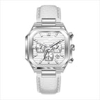 VORIXA AW – Men’s Classic Arctic White Horizontal Dial Steel Business Watch