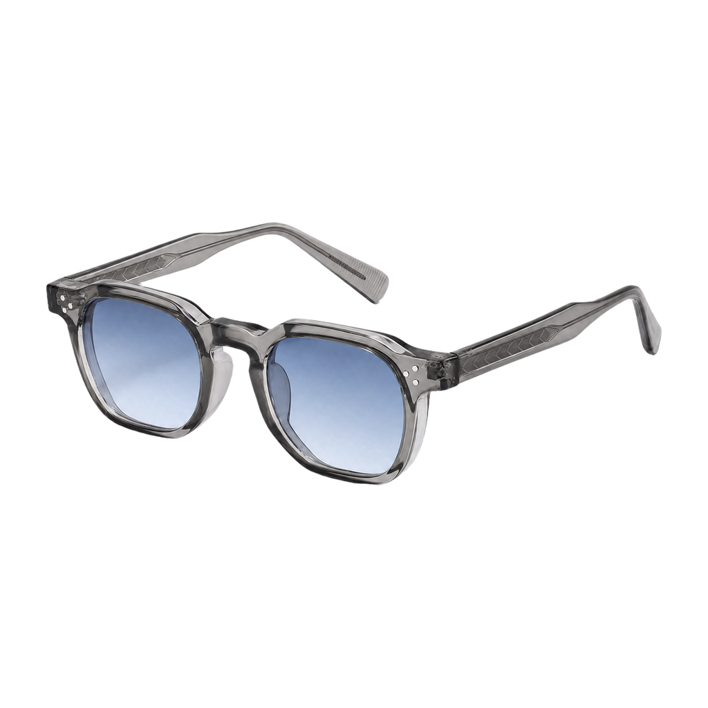 MV Beckett — Round Acetate Sunglasses Green Blue