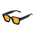 MV Kingsley — Square Acetate Sunglasses Black Orange