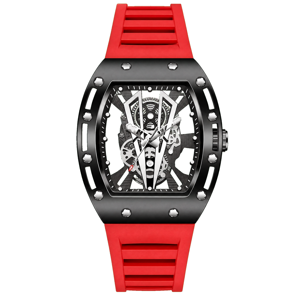 OKTARIS see-through skeleton - Black / Red