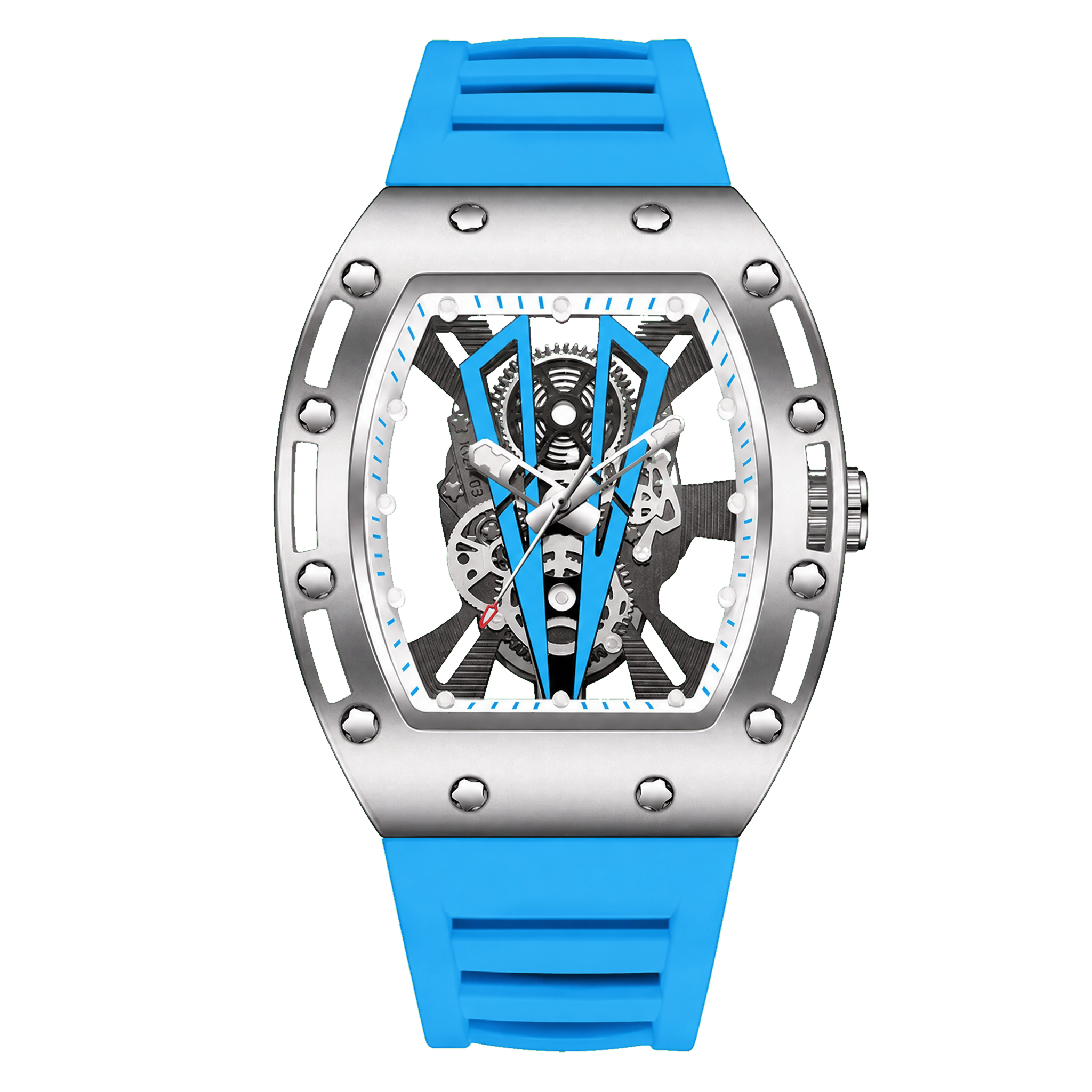 OKTARIS see-through skeleton - Silver / Blue
