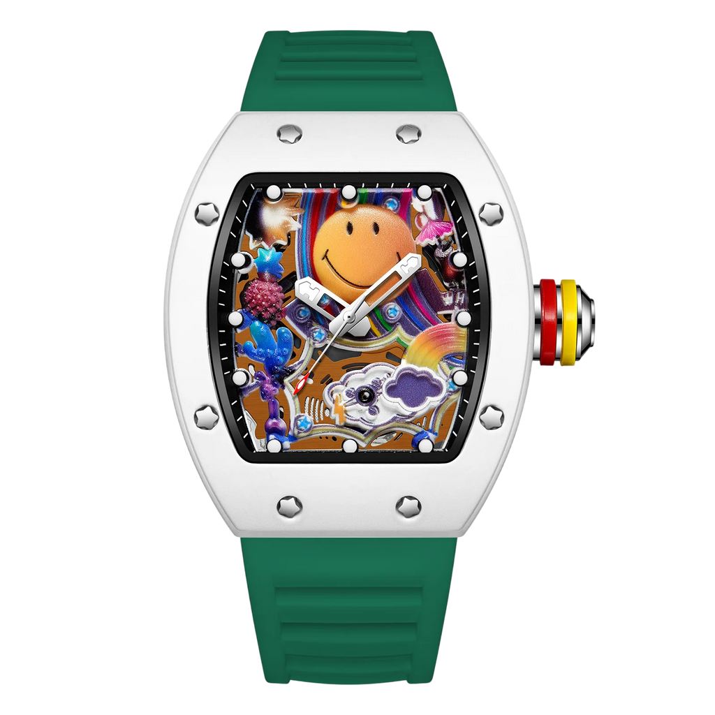 VIBELIX – Men’s Designer Art Dial Watch with Sport Strap Sergio Cavelli