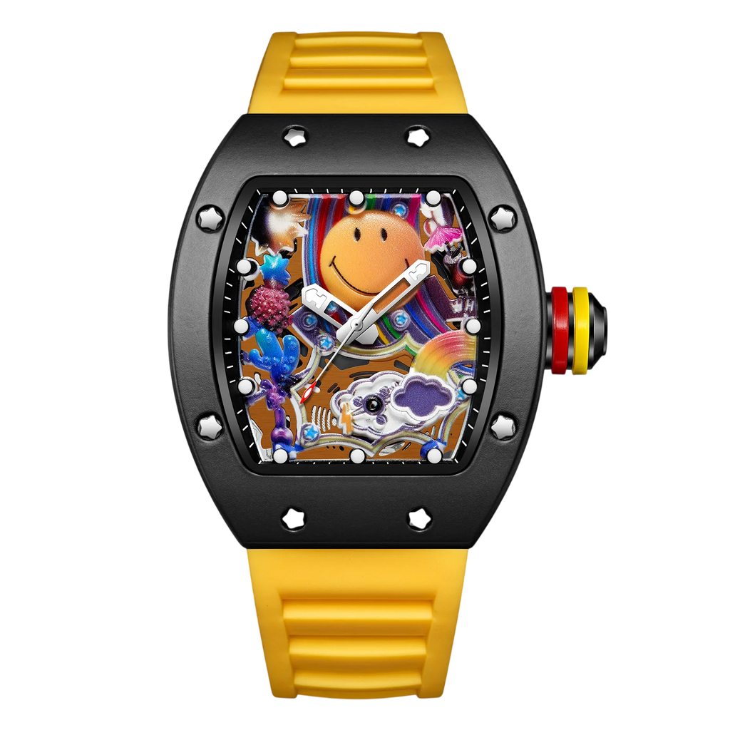 VIBELIX – Men’s Designer Art Dial Watch with Sport Strap Sergio Cavelli